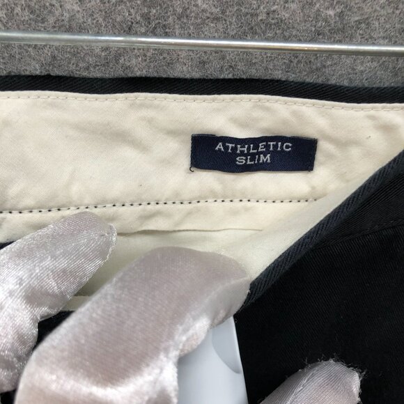 J. Crew Athletic Slim Flex Chino Pant Mens 32x30 Black Stretch Flat Front - Picture 7 of 12